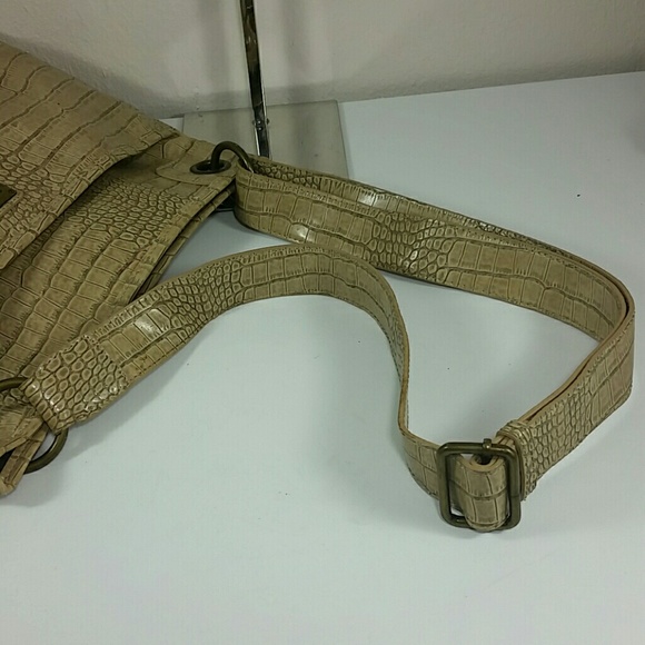 Bag Croc embossed beigel tan crossbody Vera Wang - Picture 6 of 6